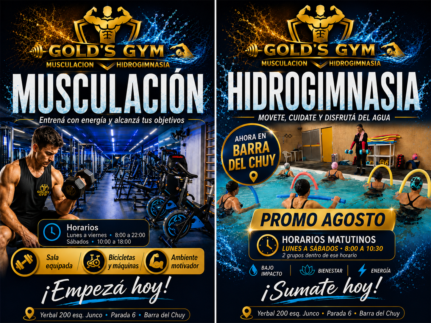 Servicios Gold's Gym Barra del Chuy